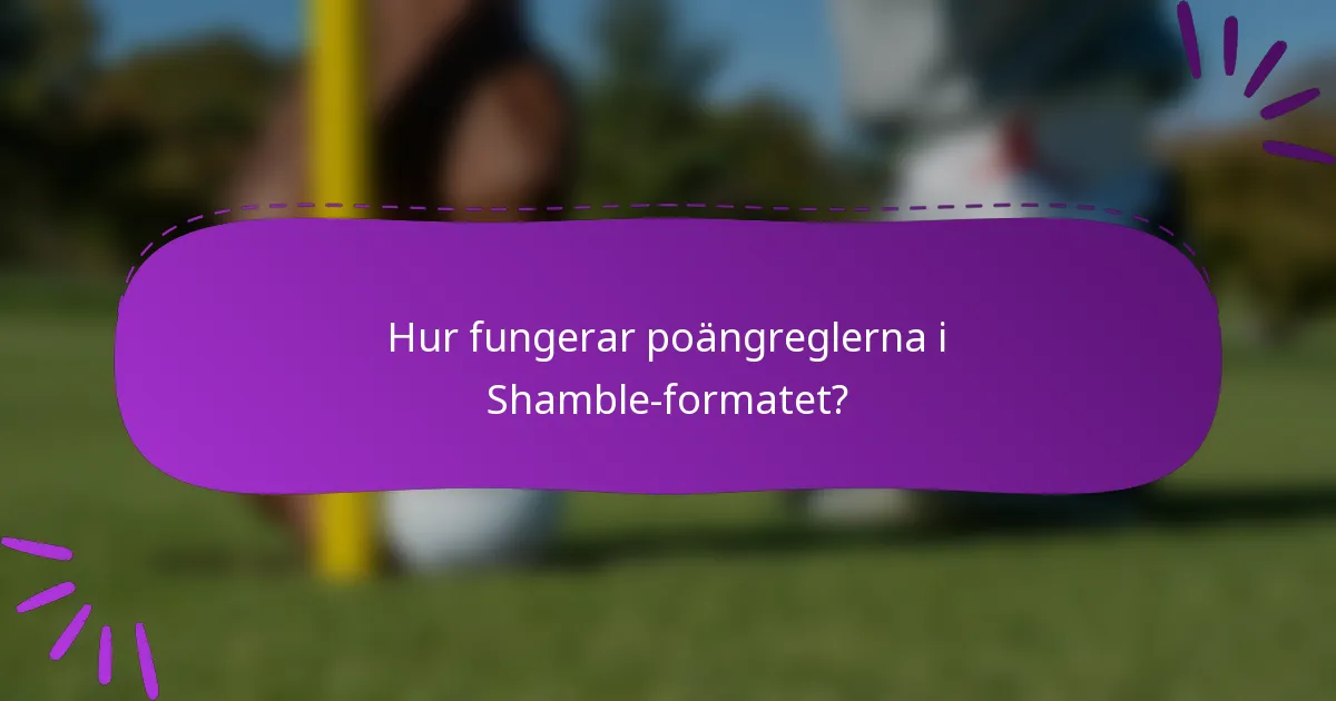 Hur fungerar poängreglerna i Shamble-formatet?