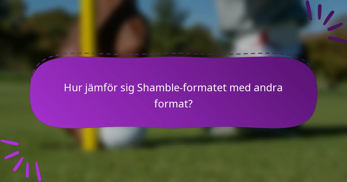 Hur jämför sig Shamble-formatet med andra format?